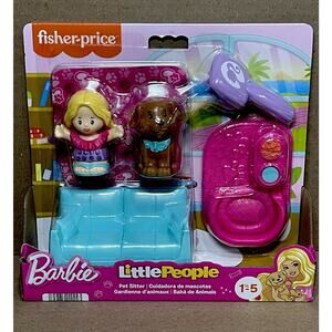 Fisher-Price Barbie Little People Pet Sitter Playset Dog Couch New Sealed